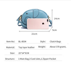 Elephant Small Shoulder Girl Messenger Bag Female Top Layers Handbags Crossbody