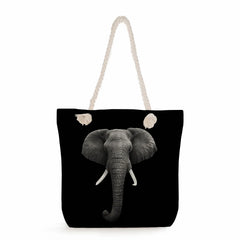 Elephant Tote Bags Classic Animal Printing Handbags For Women