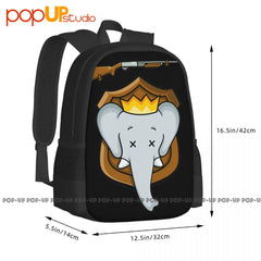 Elephant Trophy Hunter Fun Backpack Large Capacity Hot Shoe Bag Sports Bag
