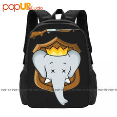 Elephant Trophy Hunter Fun Backpack Large Capacity Hot Shoe Bag Sports Bag