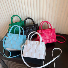 Embossed Leather Crossbody Bags Women Versatile Messenger Bags