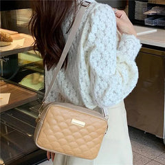 Embroidered Messenger Bag PU Leather Shoulder Crossbody Large Capacity Women