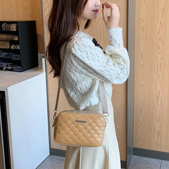 Embroidered Messenger Bags PU Leather Shoulder Crossbody Bag Women