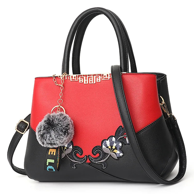 Embroidered Messenger Bags Women Leather Handbags Bags for Women