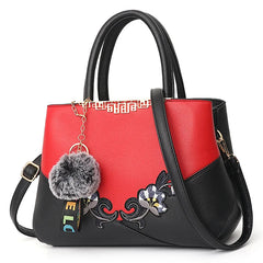 Embroidered Messenger Bags Women Leather Handbags Bags for Women