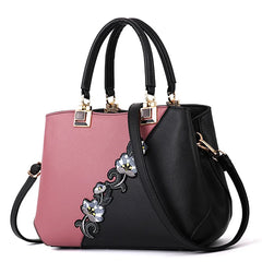 Embroidered Messenger Bags Women Leather Handbags Bags for Women