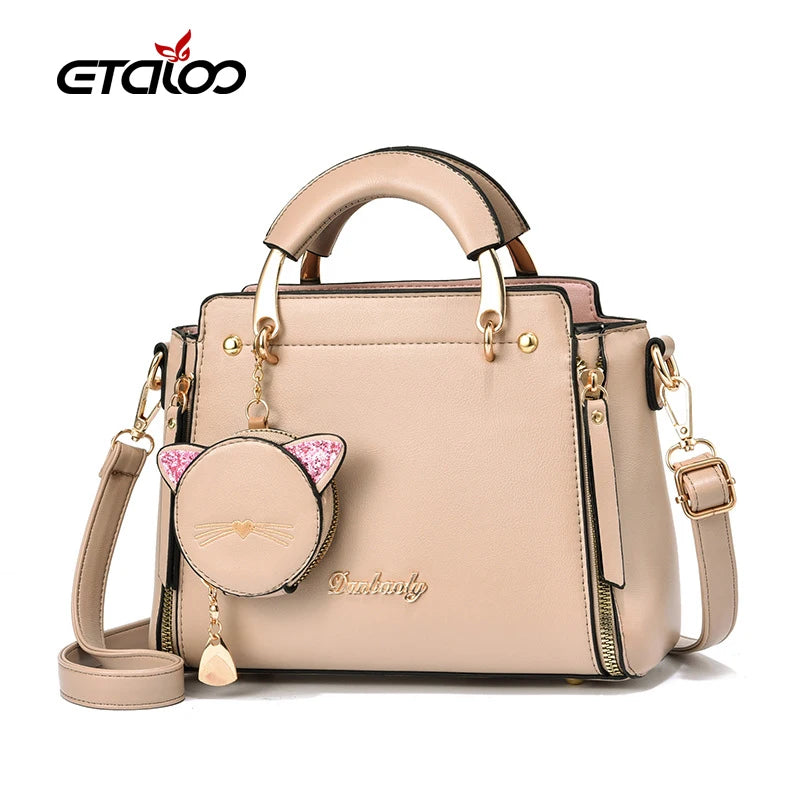 Embroidered Messenger Bags Women Leather Handbags Bags for Women Main Ladies Han
