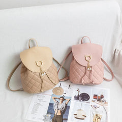 Embroidered Mini Backpack Women Bag Small Phone Pouch Soft PU Leather