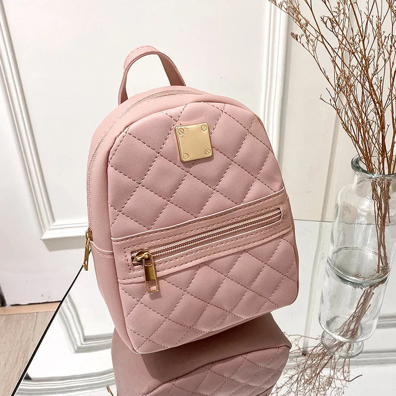 Embroidered Mini Backpack Women Bag Small Phone Pouch Schoolbag