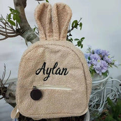 Personalized Brown Bear Backpack Plush Bag
