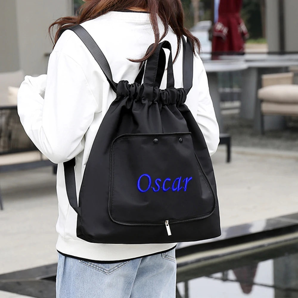 Embroidered Name Light Swimming Storage Bag Waterproof Swimsuit Backpack