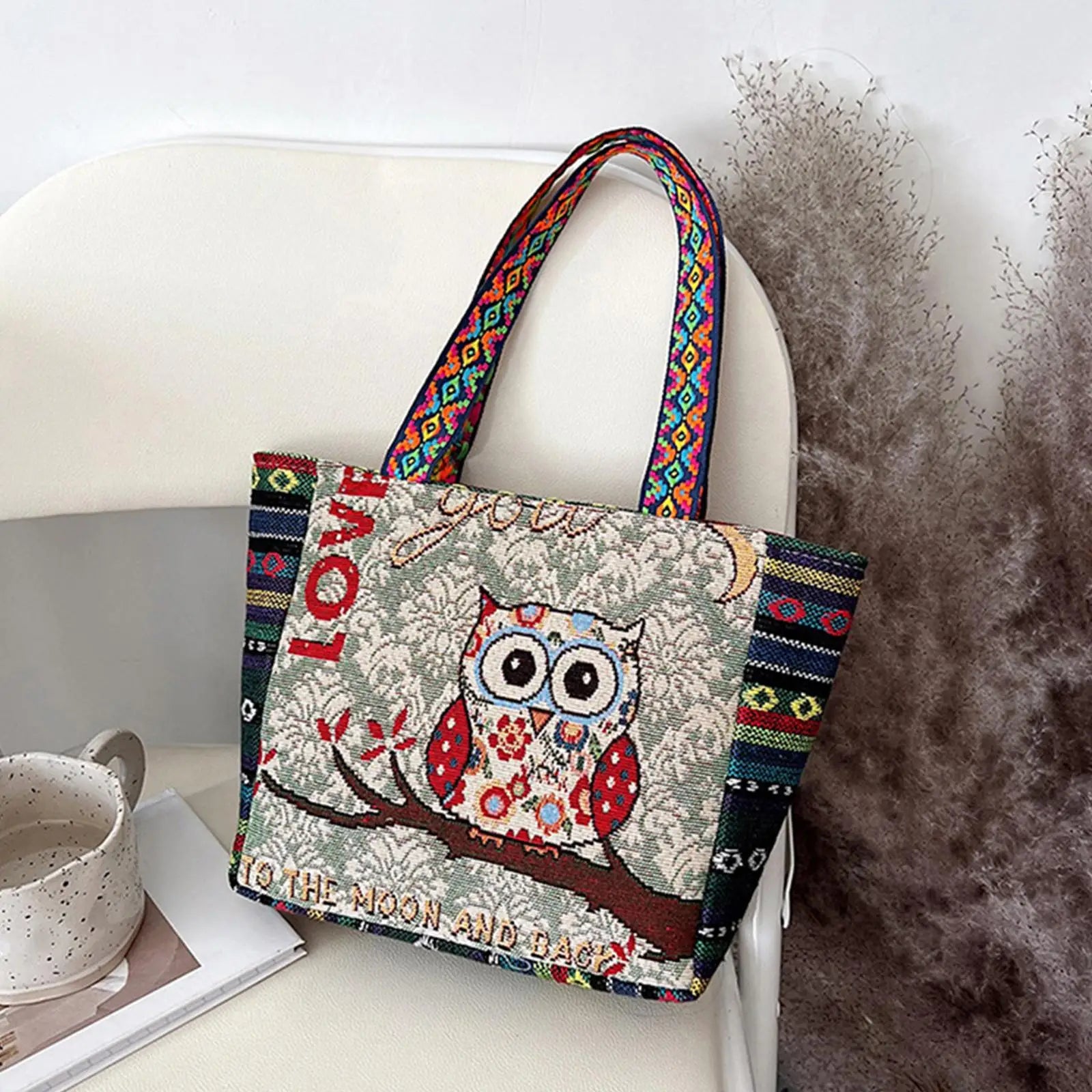 Embroidered Women Tote Bag Casual Handbags Daily Bags for Shopping