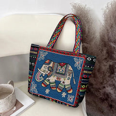Embroidered Women Tote Bag Casual Handbags Daily Bags for Shopping
