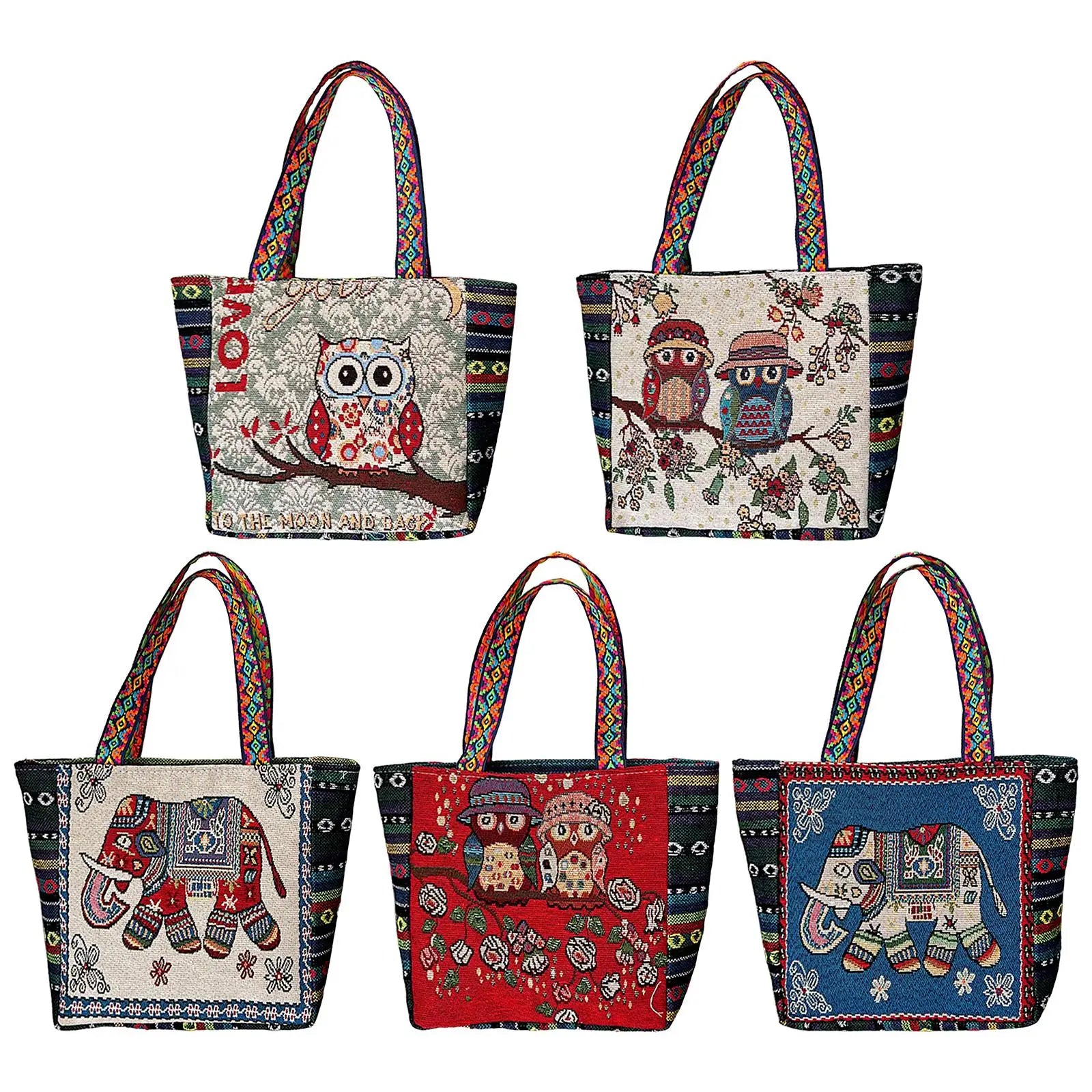 Embroidered Women Tote Bag Casual Handbags Daily Bags for Shopping