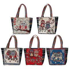 Embroidered Women Tote Bag Casual Handbags Daily Bags for Shopping