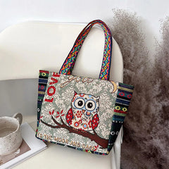 Embroidered Women Tote Bag Casual Handbags Daily Bags for Shopping