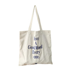Embroidery Letter Women's Canvas Shoulder Bag Casual Girls Book Tote Handbags