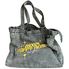 Denim Crossbody Bag for Women Travel Zipper Handbag Tote