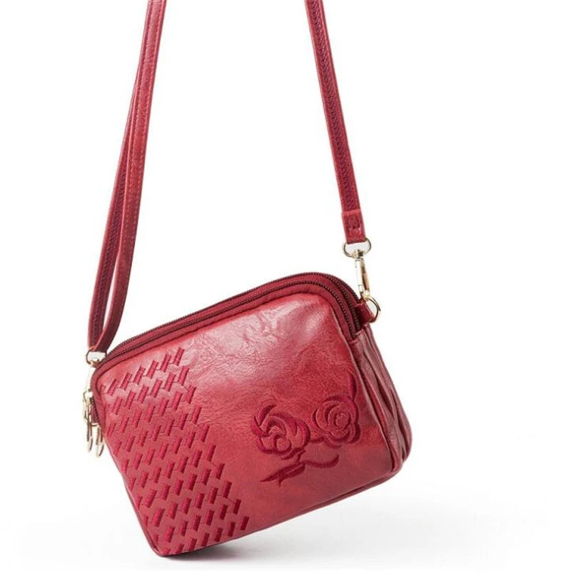 Embroidery Flower Shoulder Bag For Women Crossbody Bag