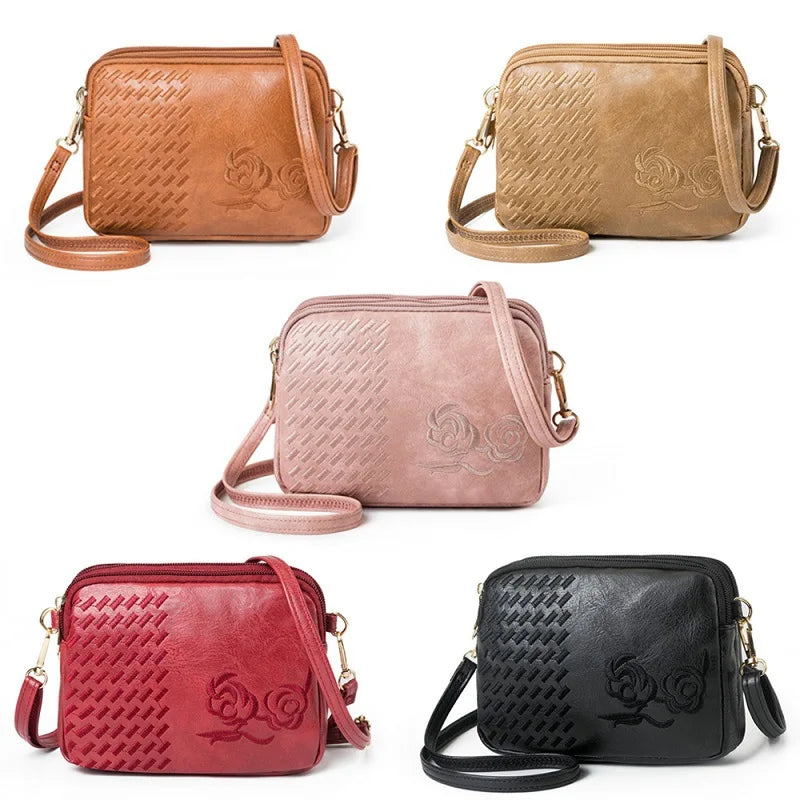 Embroidery Flower Shoulder Bag For Women Crossbody Bag
