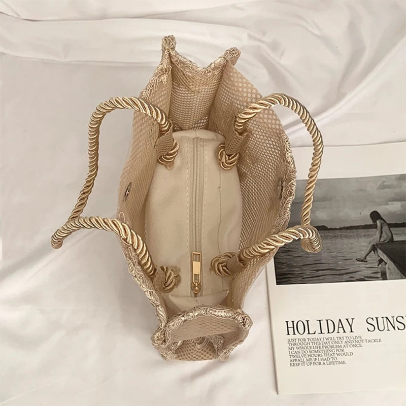 Vintage Embroidery Flower Shoulder Bag for Women