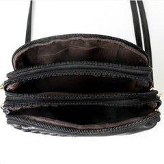 Embroidery Flower Shoulder Bag Vintage PU Leather Crossbody