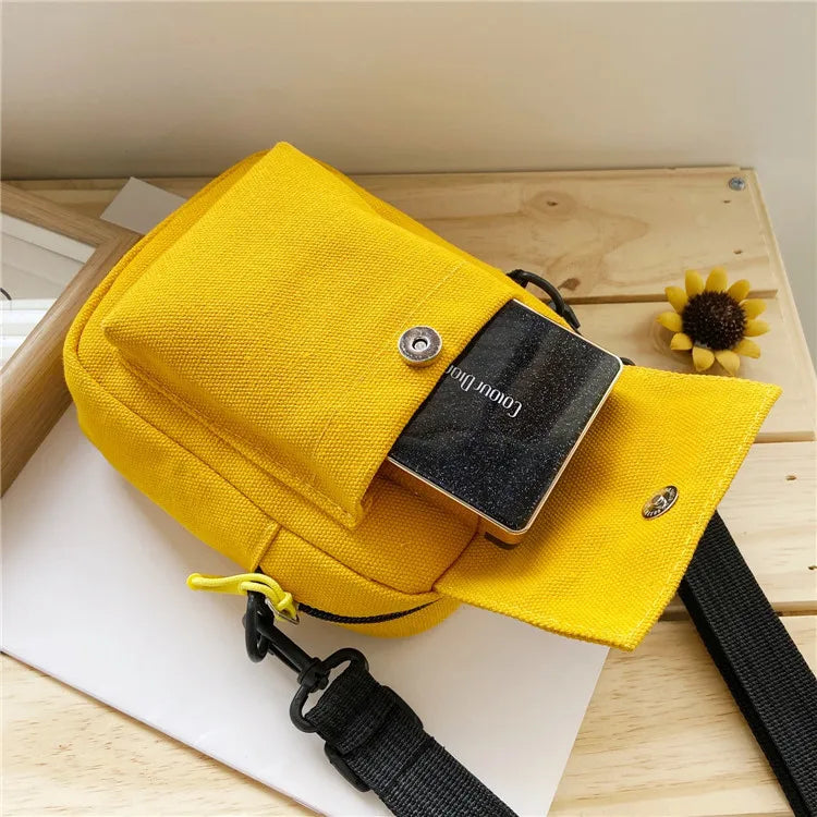 Mini Canvas Women's Crossbody Bags Embroidery Handbags