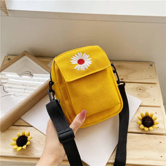 Mini Canvas Women's Crossbody Bags Embroidery Handbags
