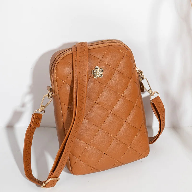 Embroidery Mobile Phone Bags Women Shoulder Bag Mini Crossbody Messenger Bags