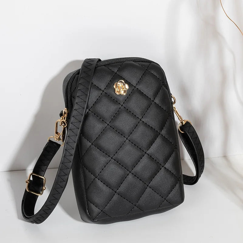 Embroidery Mobile Phone Bags Women Shoulder Bag Mini Crossbody Messenger Bags