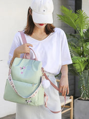 Anti-theft Backpack with Embroidery for Teen Girls
