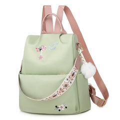 Anti-theft Backpack with Embroidery for Teen Girls