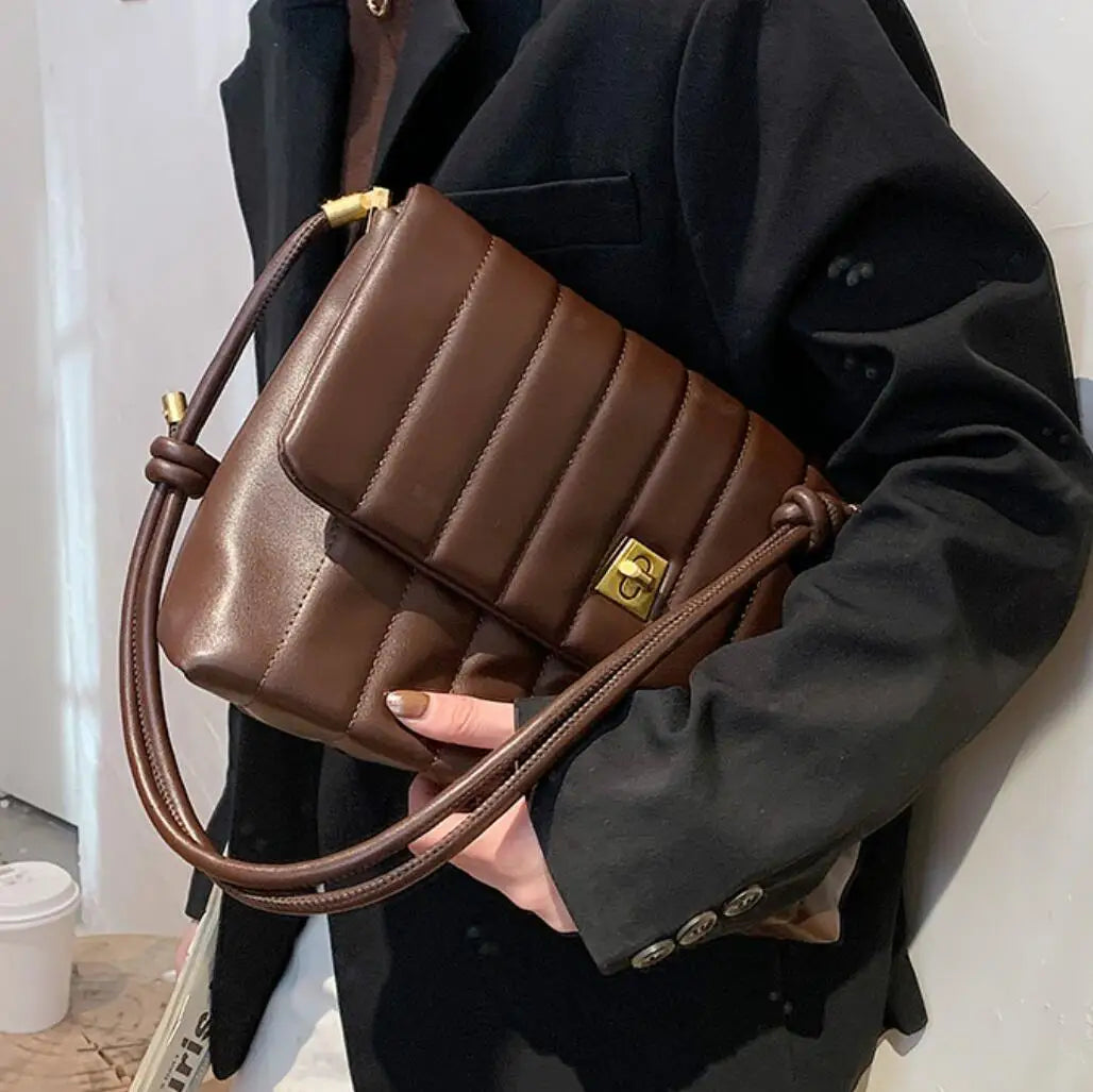 High-quality PU Leather Women's Handbag Armpit Bag