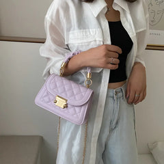 Embroidery Thread Crossbody Bag Women Shoulder Handbag PU Leather Messenger