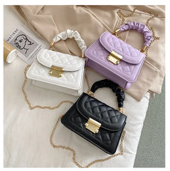Embroidery Thread Crossbody Bag Women Shoulder Handbag PU Leather Messenger
