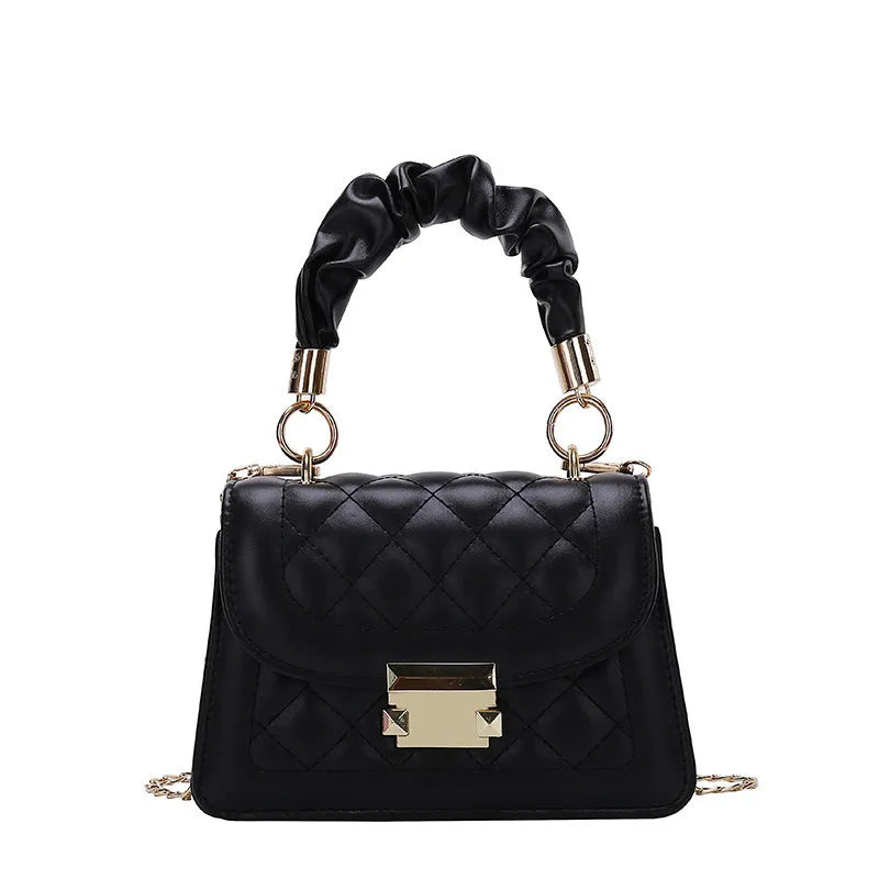 Embroidery Thread Crossbody Bag Women Shoulder Handbag PU Leather Messenger