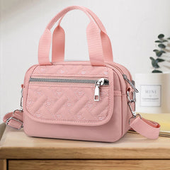Embroidery Thread Oxford Shoulder Bag Waterproof Cloth Crossbody Bag