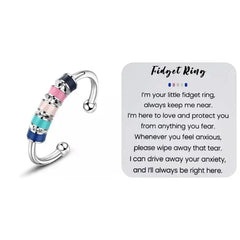 Enamel Beads Anxiety Ring Stainless Steel Fidget Ring