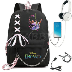 Encanto Usb Backpack School Bag Laptop Rucksack