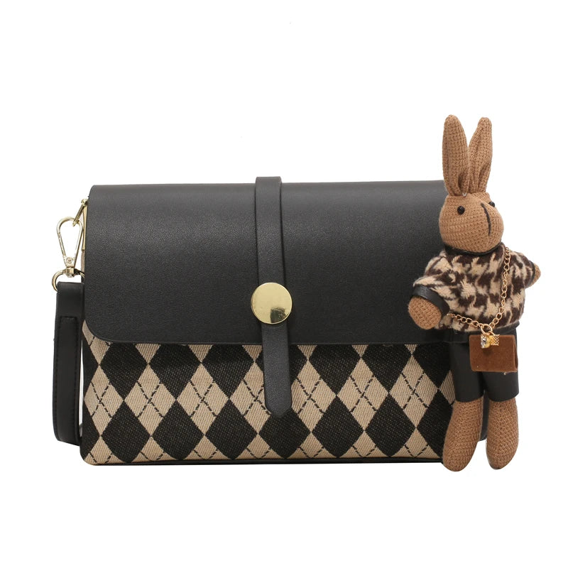 Plaid Messenger Bags Crossbody Bags Women Small Shoulder Bags