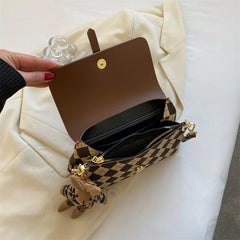 Plaid Messenger Bags Crossbody Bags Women Small Shoulder Bags