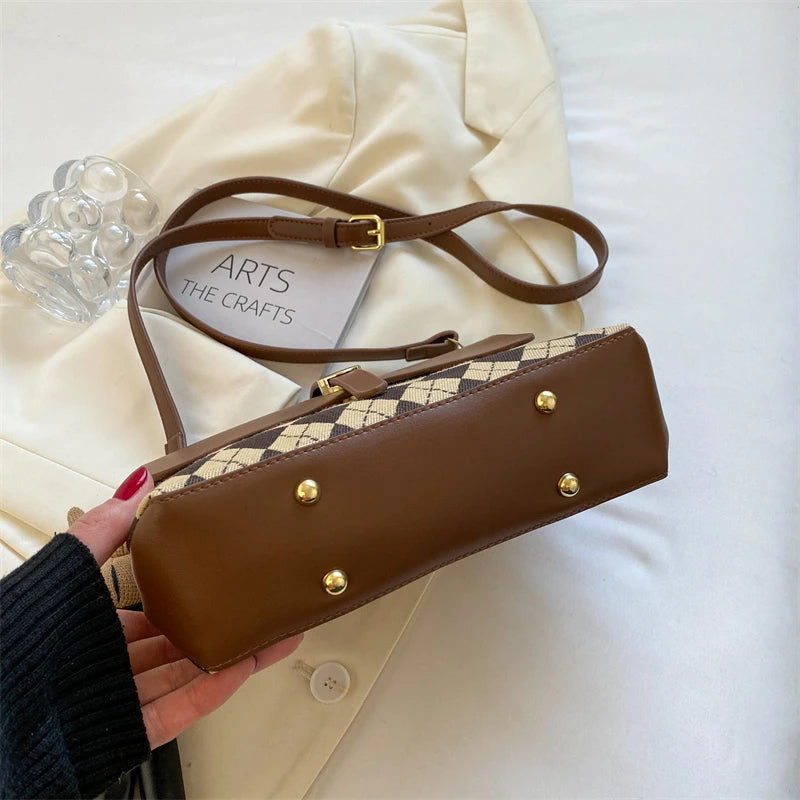 Plaid Messenger Bags Crossbody Bags Women Small Shoulder Bags