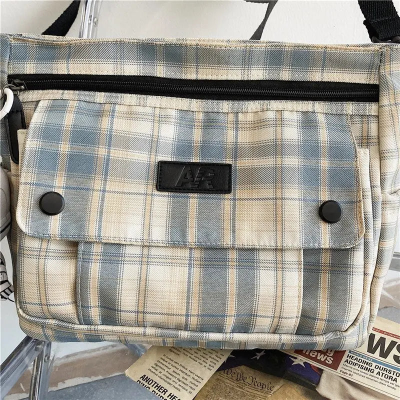 England Style Cotton Shoulder Bag for Women Large Capacity Messenger Bags