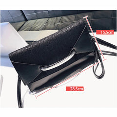 Leather Envelope Clutch Bag for Women Evening Party Shoulder Purse