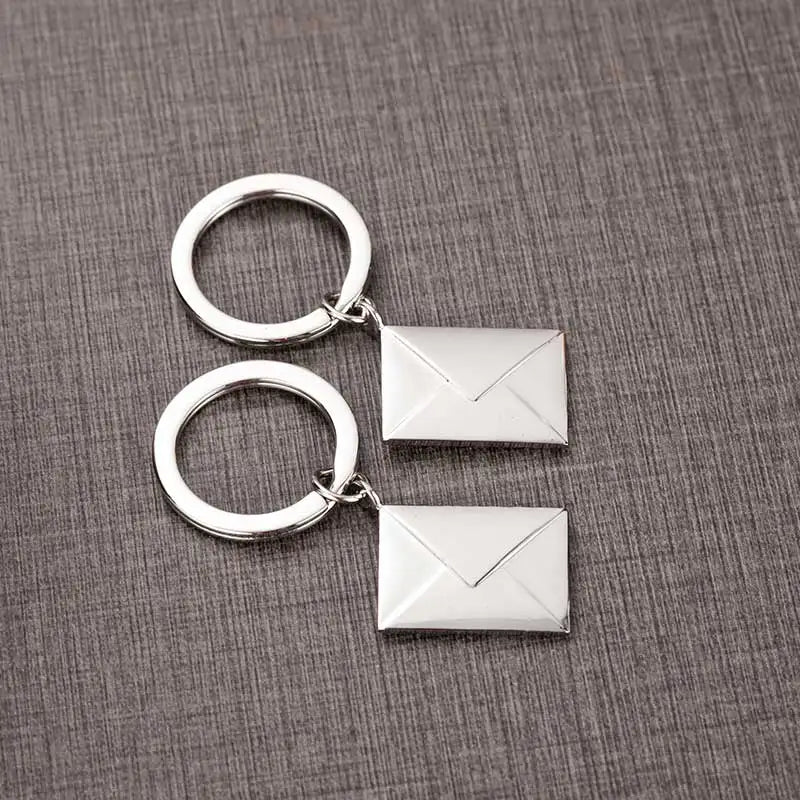 Envelope Metal Keychain Keyring Couples Car Keychain Men Key Chains For Women