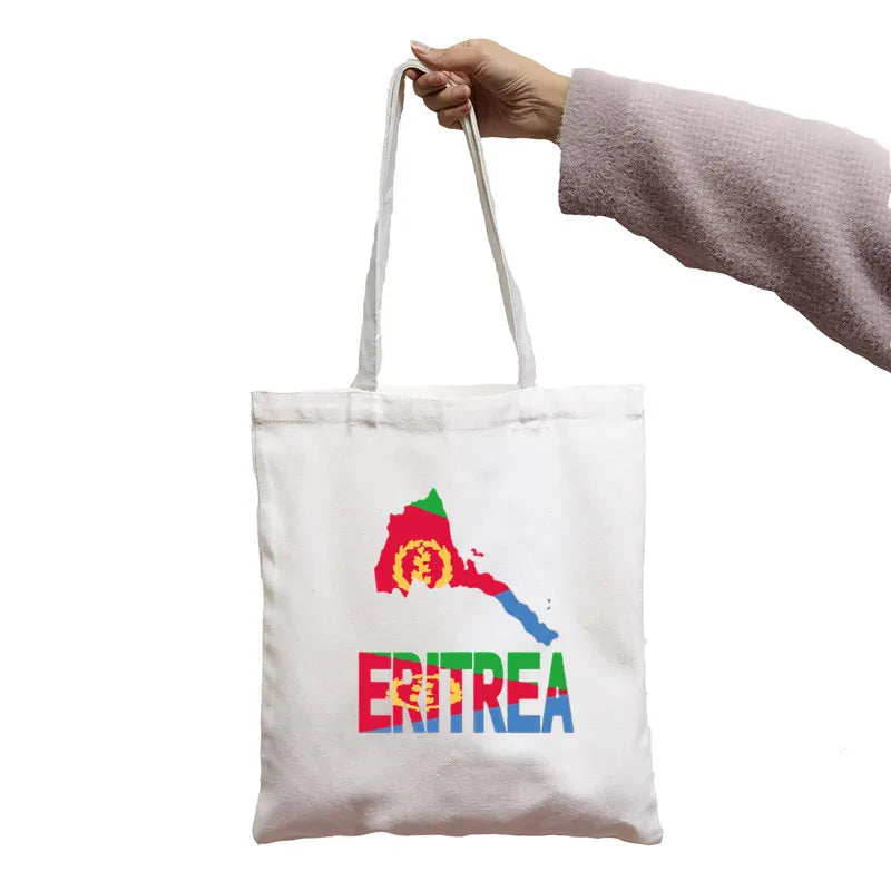 Eritrea Map Flag Canvas Shoulder Bag