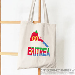 Eritrea Map Flag Canvas Shoulder Bag