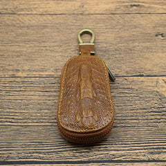 Crocodile Key Holder Wallet 100% Leather Unisex Key Organizer Bag