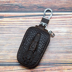 Etaofun Crocodile Car Key Holder Leather Key Case Housekeeper Men Key Purse