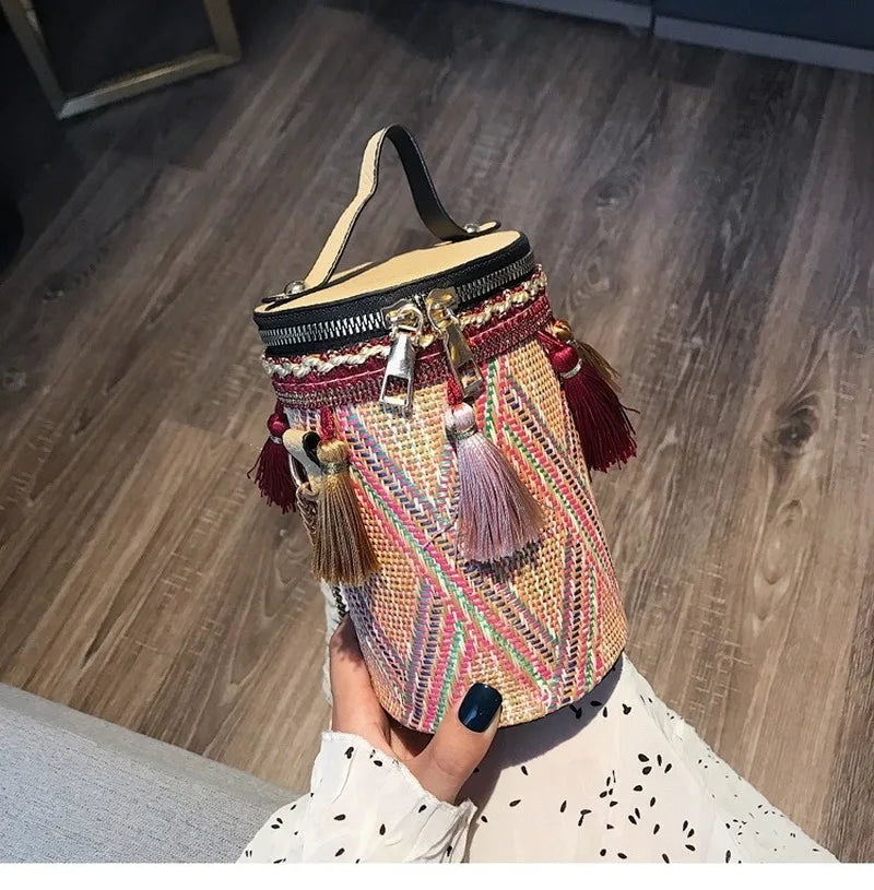 Ethnic Chain Woven Bag Single Shoulder Messenger Bag